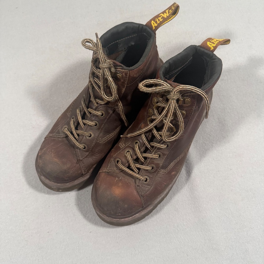 Dr. Martens Vintage Brown Leather Lace Up Ankle Boots Mens Size 10 AirWair